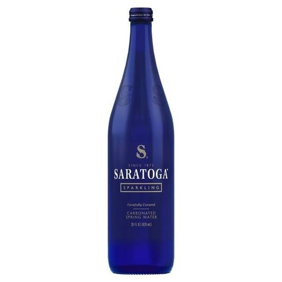 Saratoga Sparkling Bottled Water.